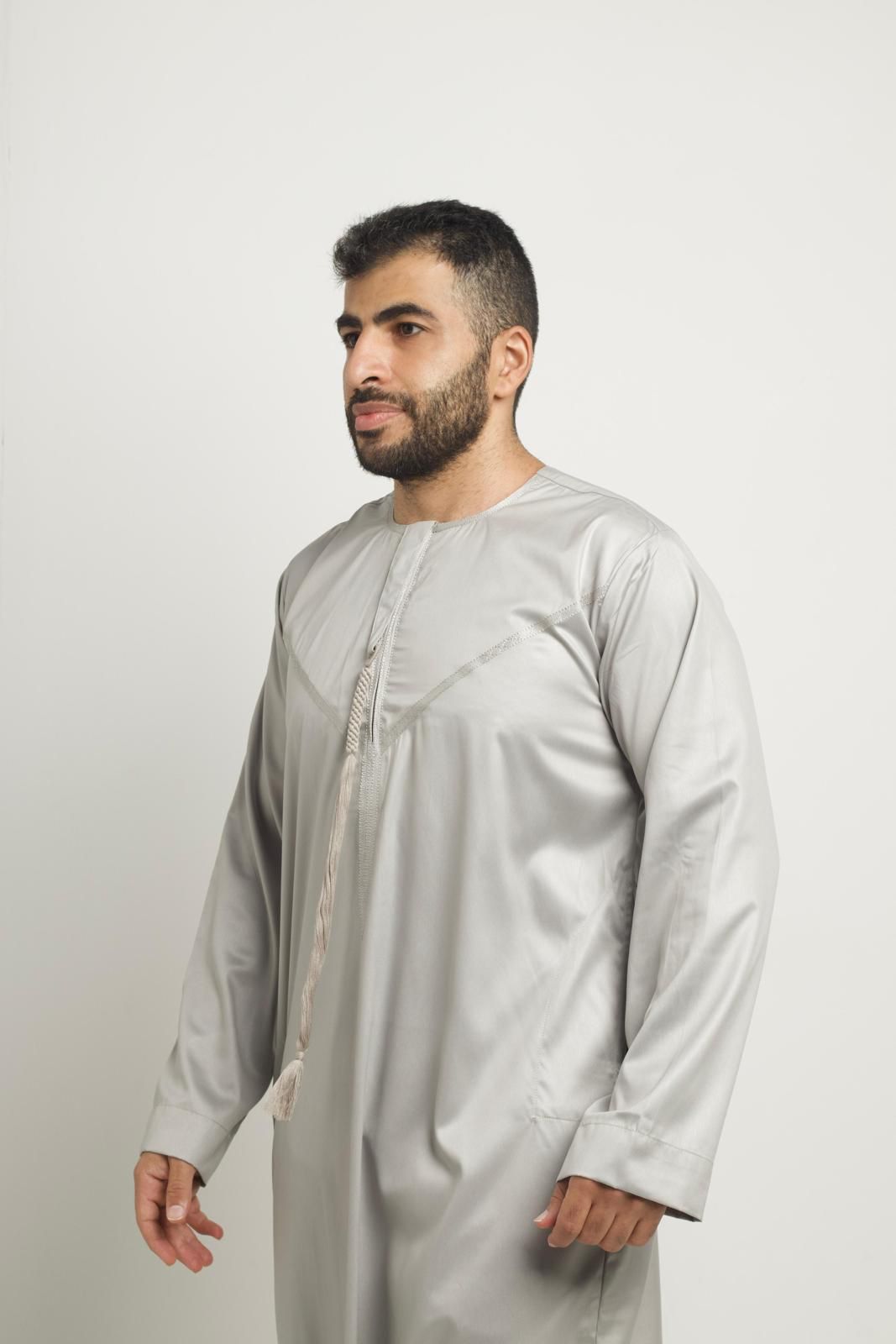 Premium Emirati Thobe - Silver