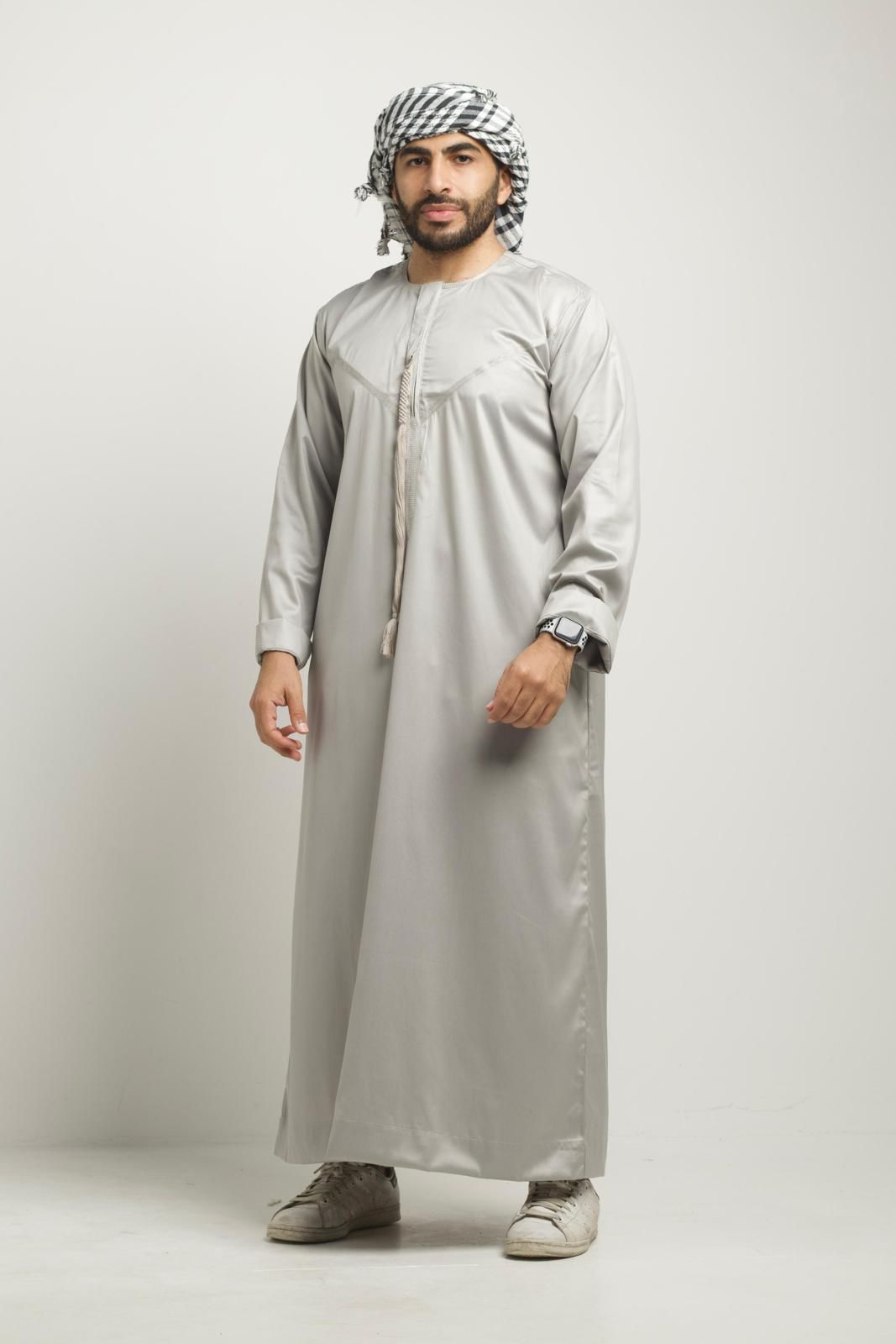 Premium Emirati Thobe - Silver