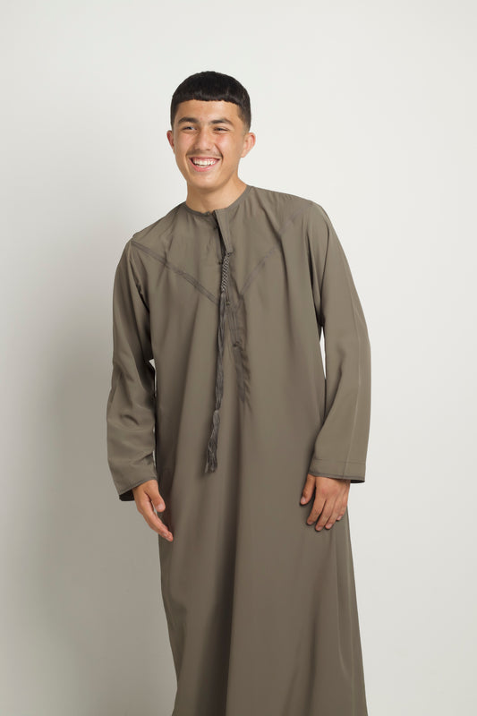 Luxury Zibda Emirati Thobe - Olive